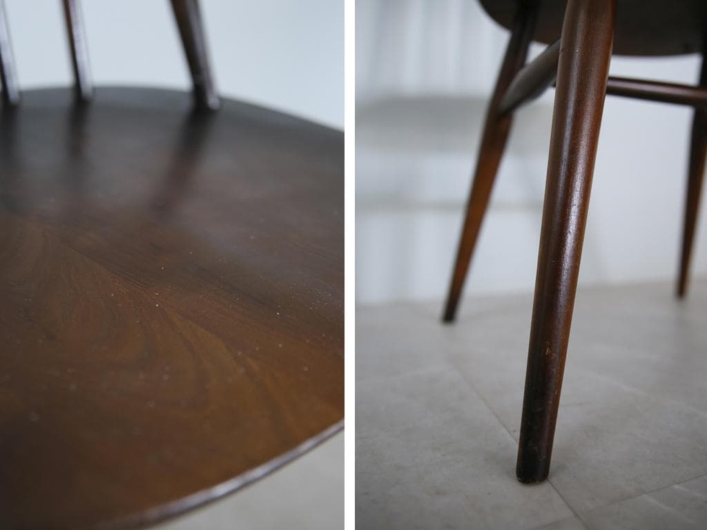 英国アンティークアーコールクエーカーチェア/ダイニングイス(89-115-4)