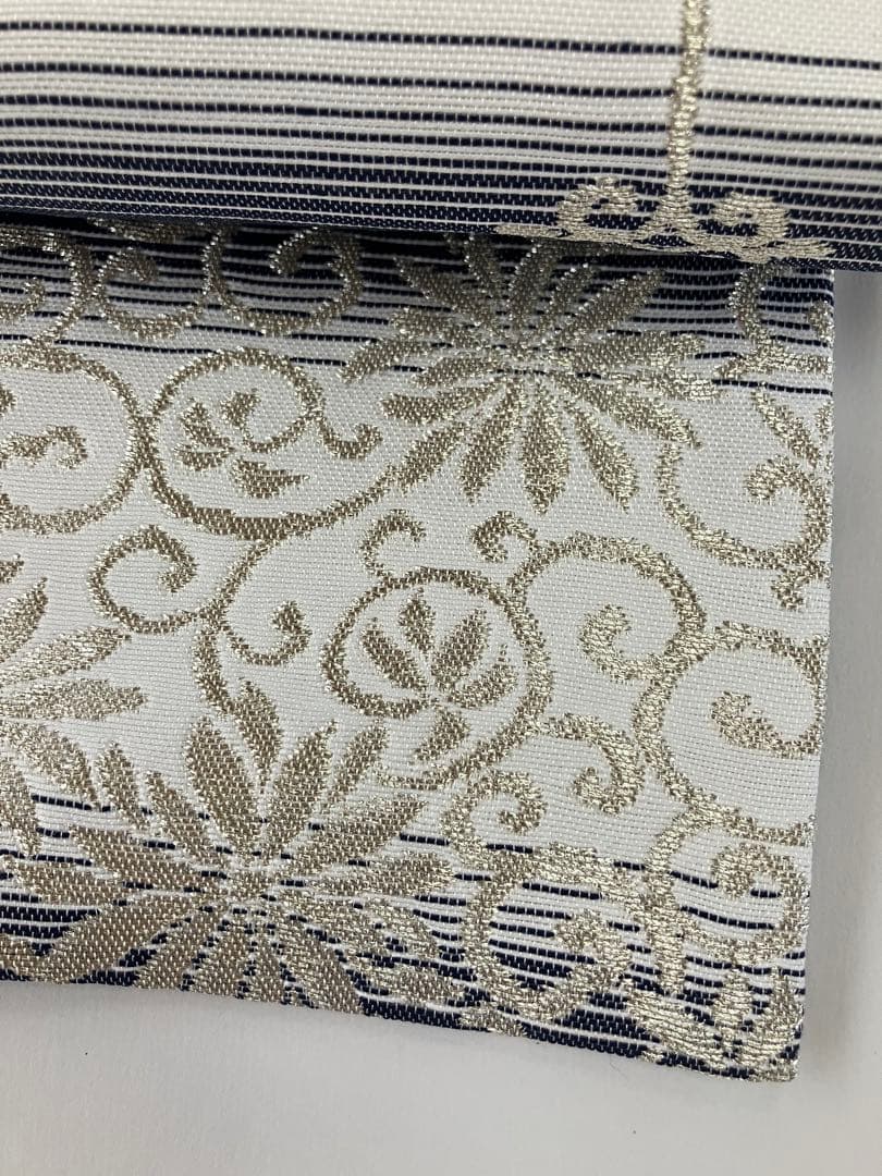 お仕立て上がり名古屋帯　新品未使用品　正絹　西陣織　No.358