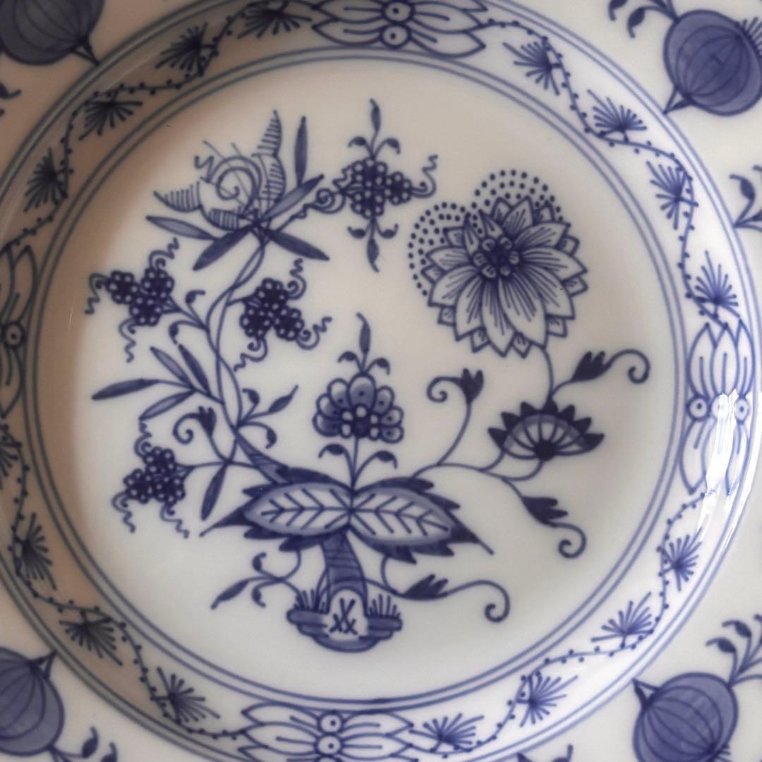 新品未使用☆Meissen ブルーオニオン プレート20cm 2枚セット 美品