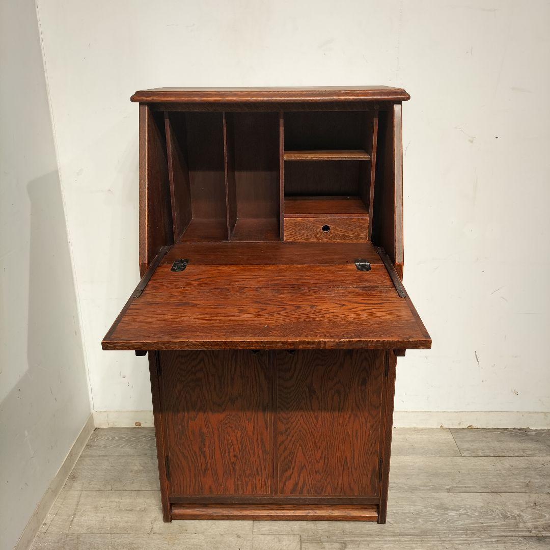 M♦ライブラリアン送料込　希少　職人堅木　ライティングビューロー　デスク