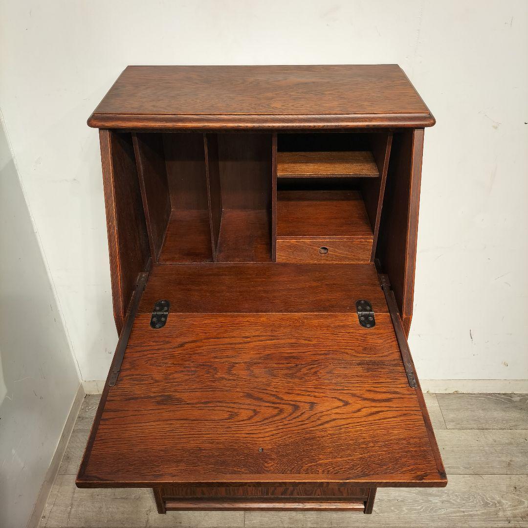 M♦ライブラリアン送料込　希少　職人堅木　ライティングビューロー　デスク