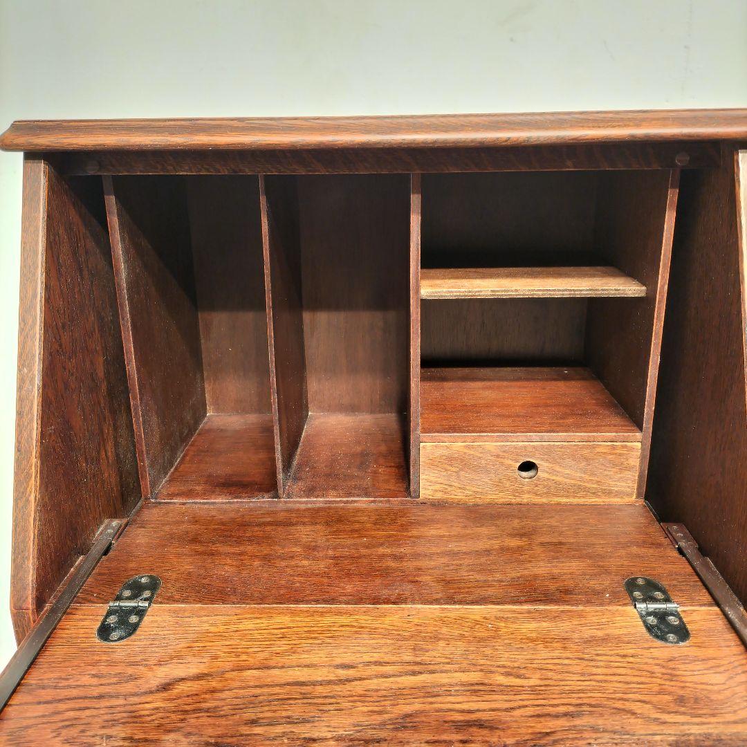 M♦ライブラリアン送料込　希少　職人堅木　ライティングビューロー　デスク