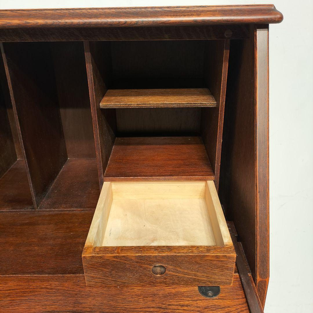 M♦ライブラリアン送料込　希少　職人堅木　ライティングビューロー　デスク