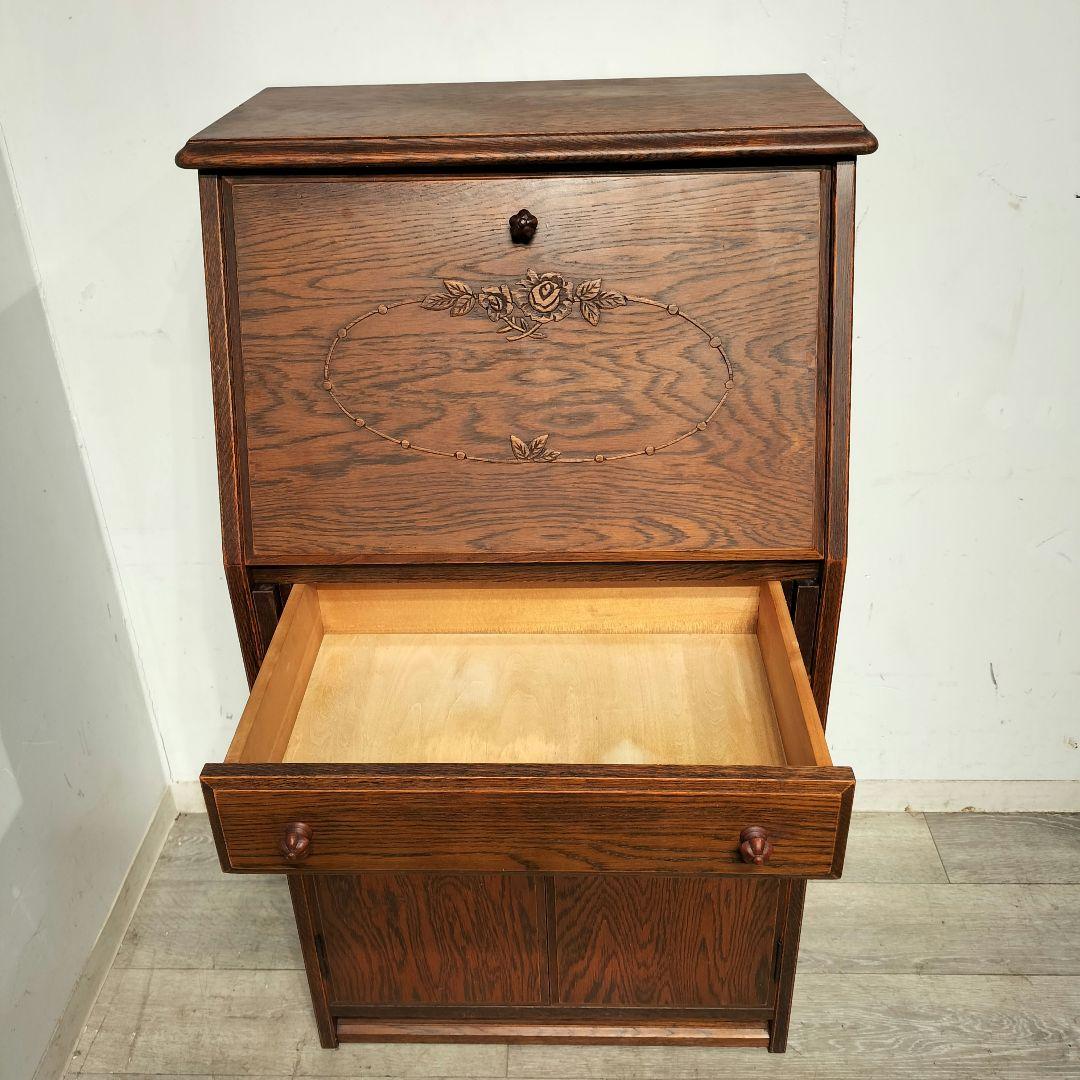 M♦ライブラリアン送料込　希少　職人堅木　ライティングビューロー　デスク