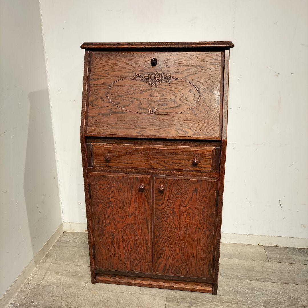 M♦ライブラリアン送料込　希少　職人堅木　ライティングビューロー　デスク