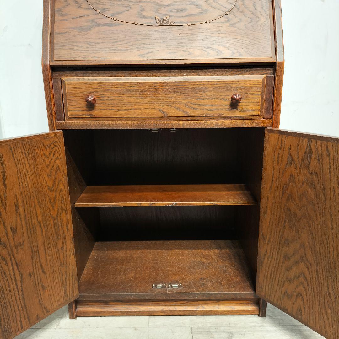 M♦ライブラリアン送料込　希少　職人堅木　ライティングビューロー　デスク