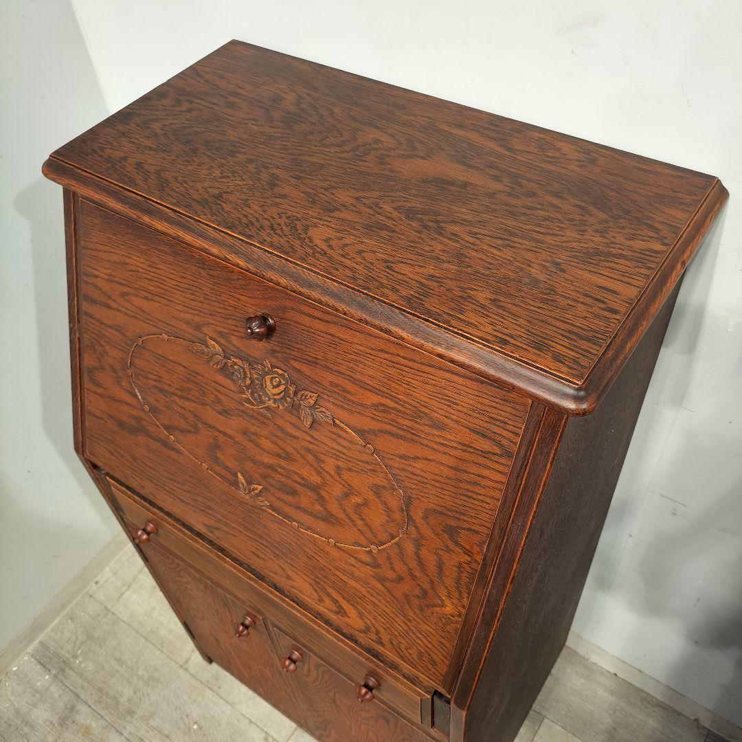 M♦ライブラリアン送料込　希少　職人堅木　ライティングビューロー　デスク