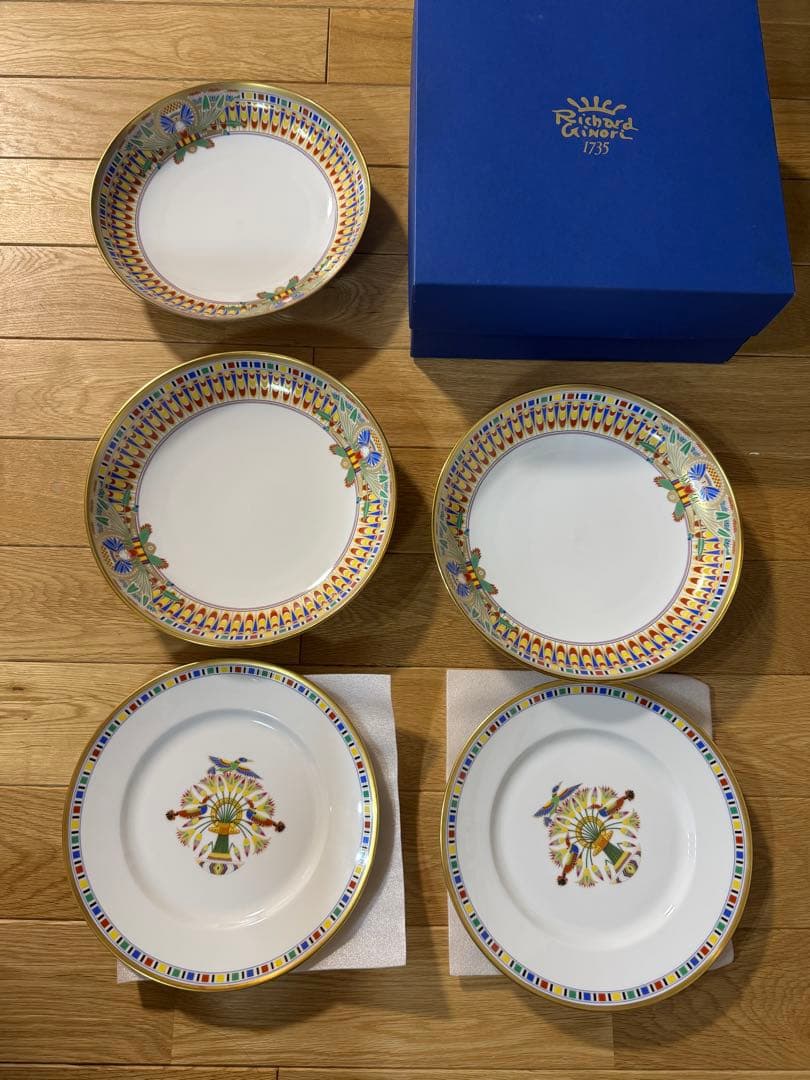 リチャードジノリ　『ケディベ』 ラウンドプラター23cm 5枚セット