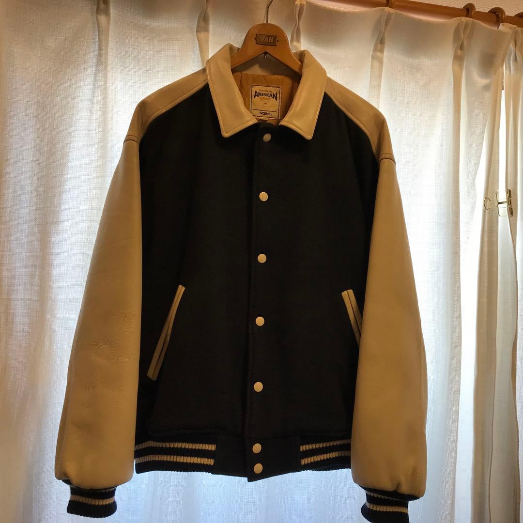 American Champs スタジャン ネイビー/ベージュ