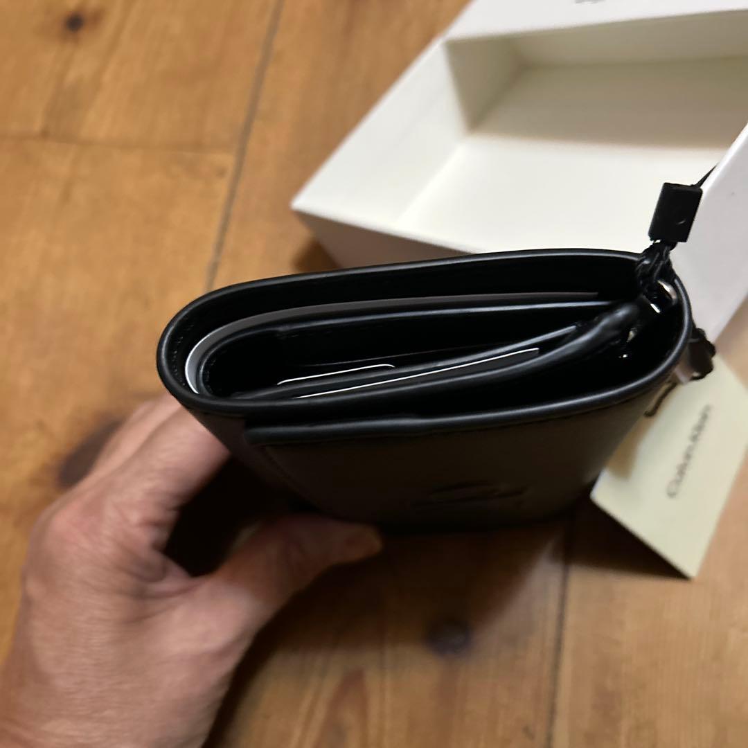 カルバンクライン 財布 ウォレット 三つ折り エンボス ロゴ CK 黒 ブラック