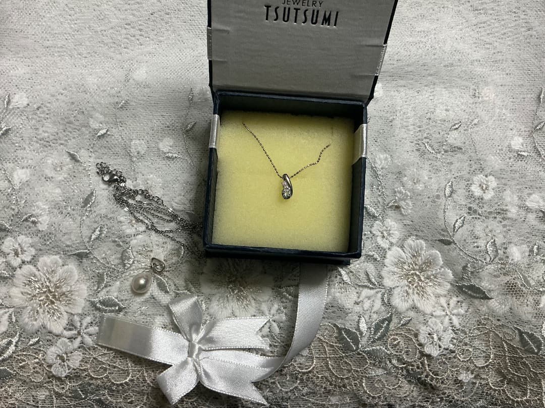 アクアマリンプチネックレス