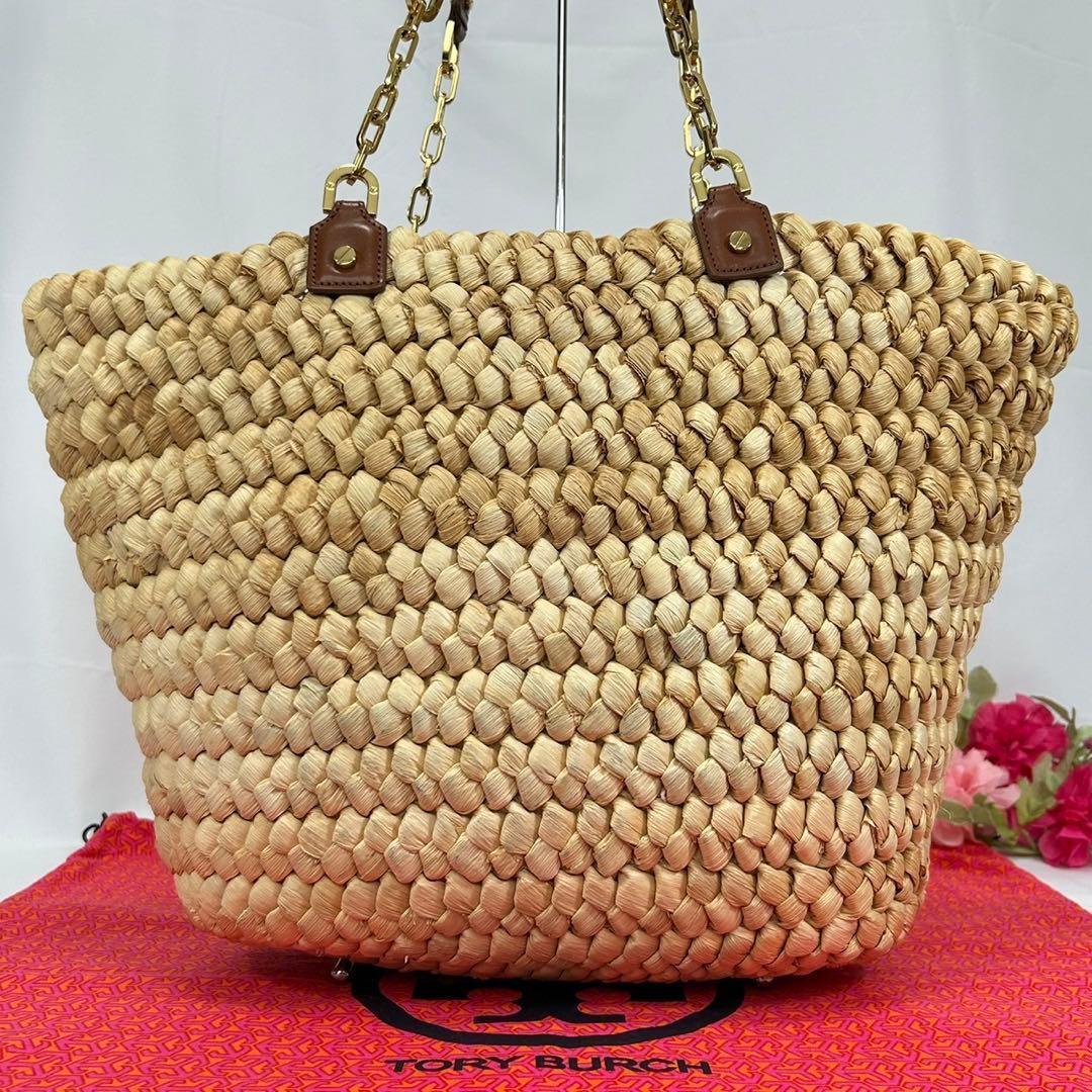 【極美品】トリーバーチ エラ トートバッグ かごバッグ レザー 肩掛け A4可