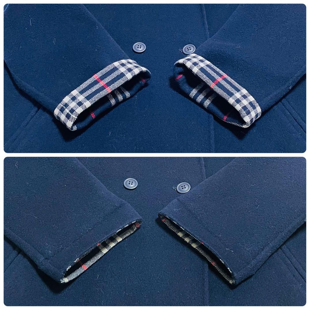 Burberrysバーバリーズ総ノバチェックウールコートカシミヤ混