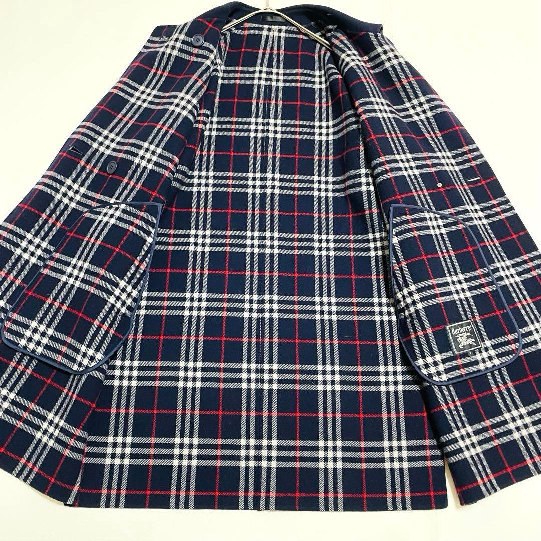 Burberrysバーバリーズ総ノバチェックウールコートカシミヤ混
