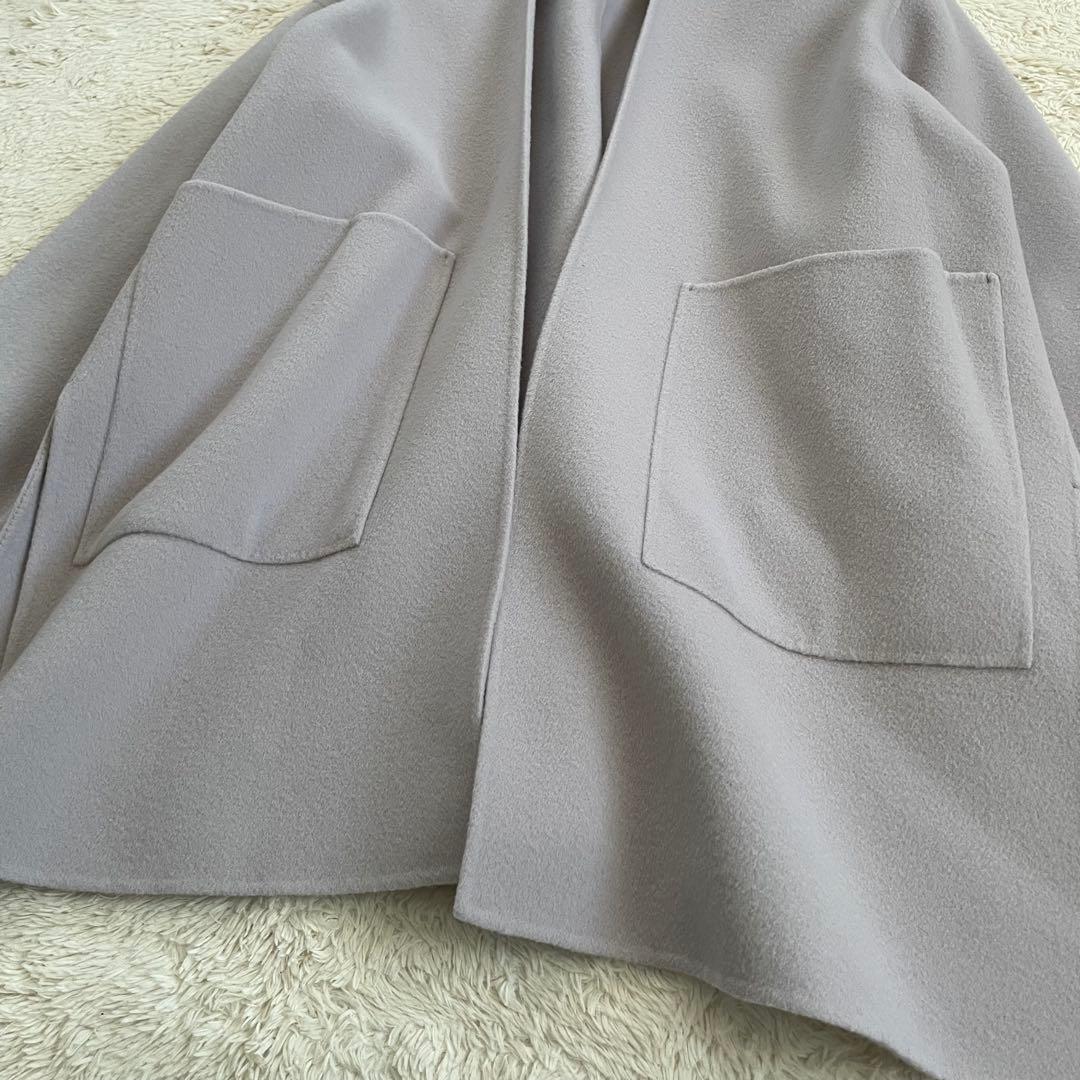 あかさたな様　ハーヴェルスタジオ　リバーウールコート　カシミヤ混　ピンクグレー