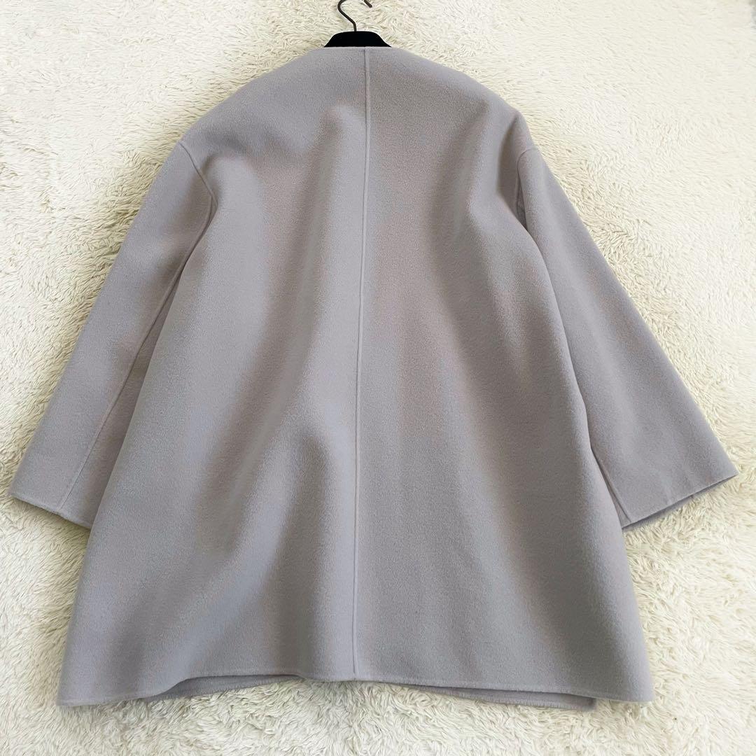 あかさたな様　ハーヴェルスタジオ　リバーウールコート　カシミヤ混　ピンクグレー