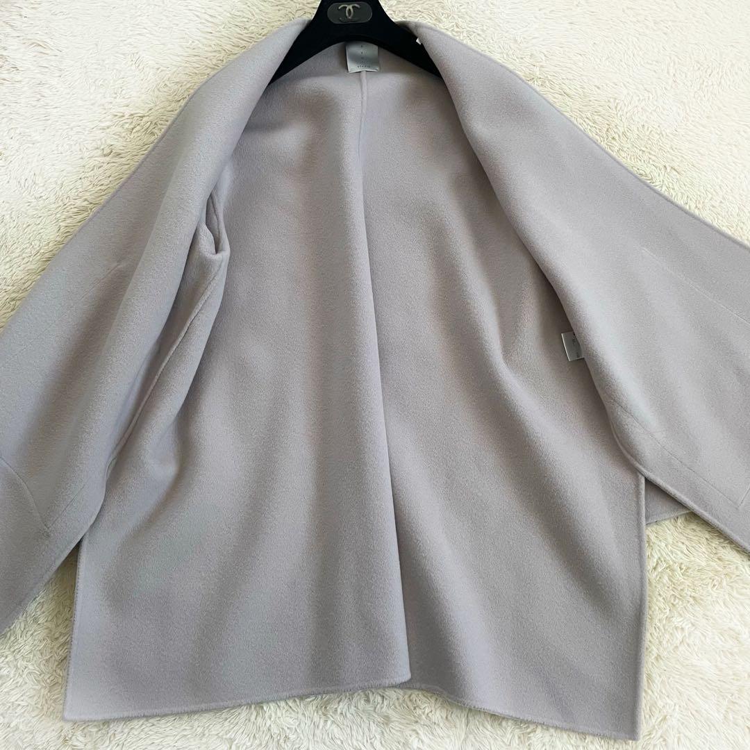 あかさたな様　ハーヴェルスタジオ　リバーウールコート　カシミヤ混　ピンクグレー