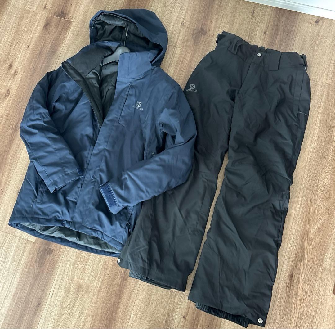 SALOMON サロモン　スキーウェア　スノボ　上下セット　Sサイズ　ネイビー