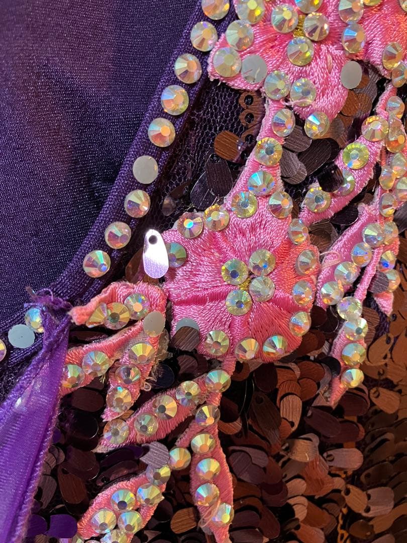 社交ダンス モダンドレス スタンダード 紫