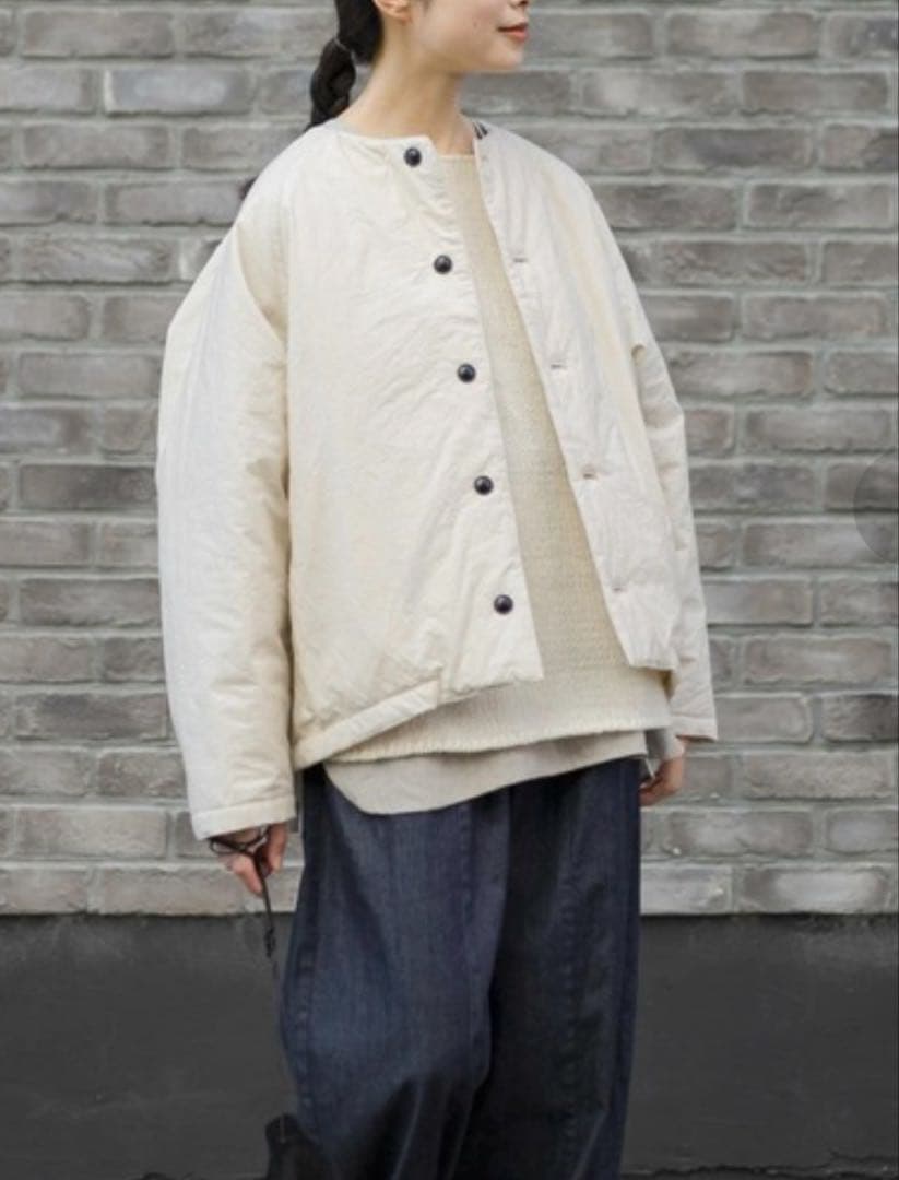 かぐれ 中綿ノーカラージャケット