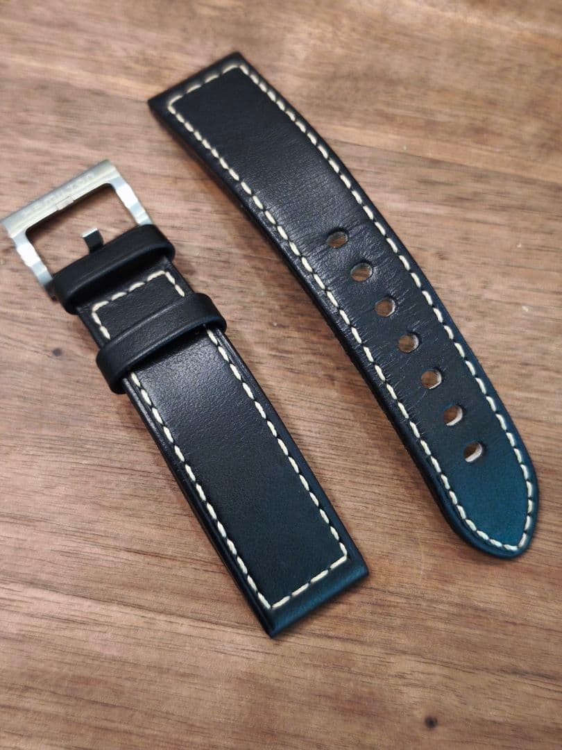 【美品】ハミルトン カーキ 純正ベルト 取付幅20mm レザー