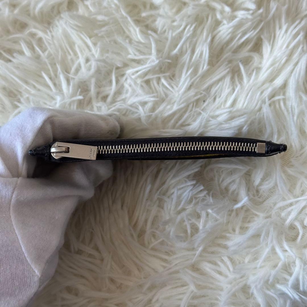 ✨️美品✨️ セリーヌ フラグメントケース シボ革 型押し レザー コンパクト 黒