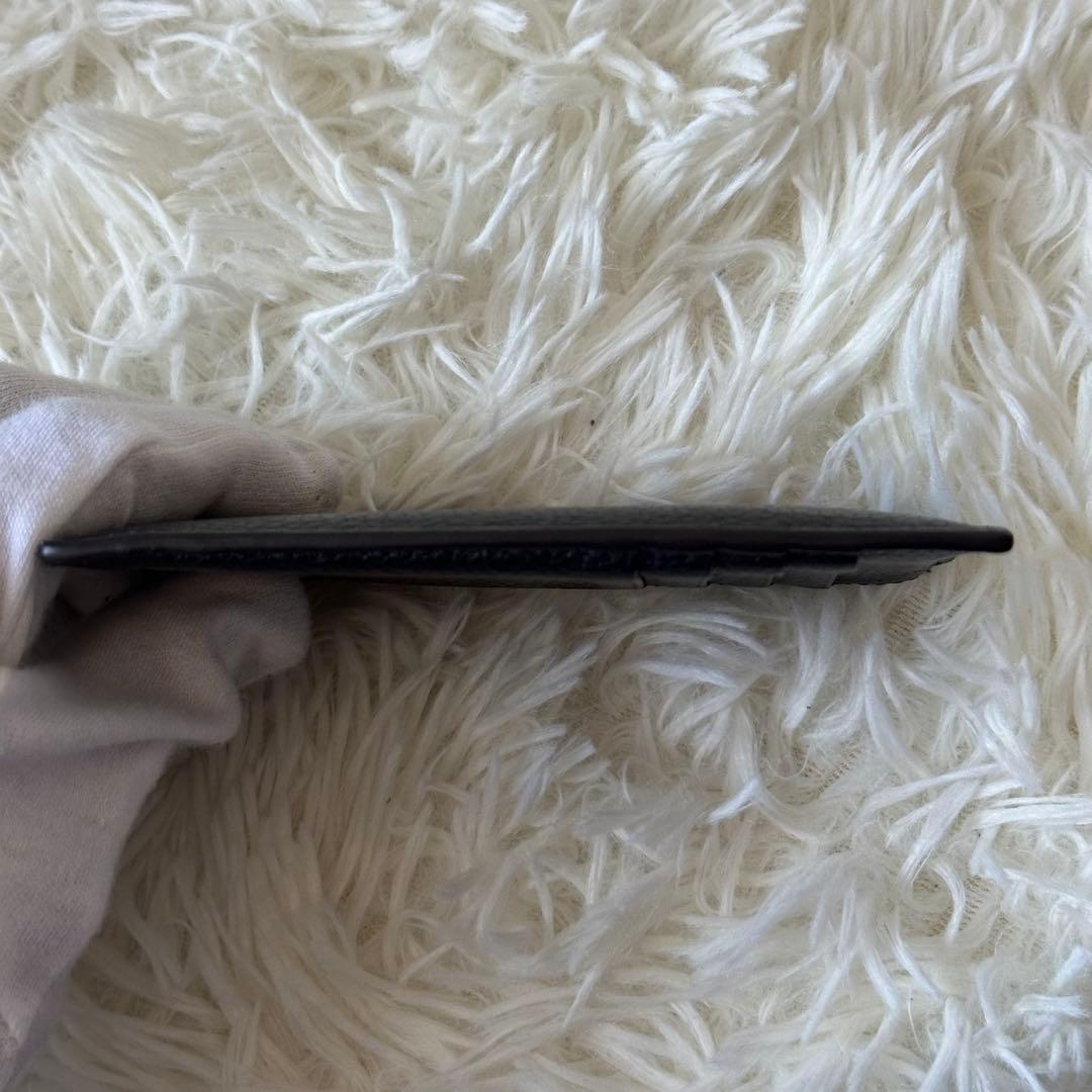 ✨️美品✨️ セリーヌ フラグメントケース シボ革 型押し レザー コンパクト 黒