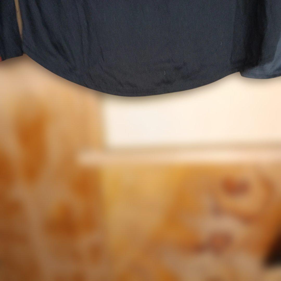 長袖Tシャツ 黒地 白イラスト