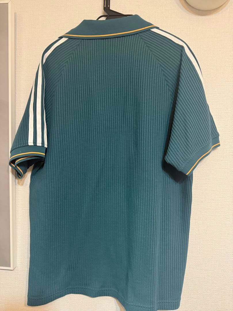 美品(L)アディダス オリジナルス ワッフル ニット ポロシャツ adidas