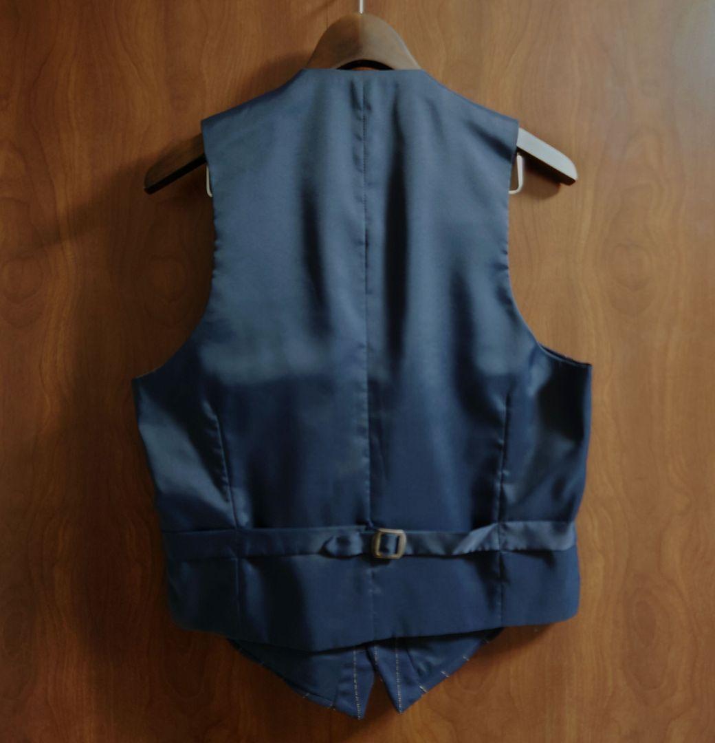 【美品】スーツ3点セット セットアップ ネイビー ストライプ 3ピース