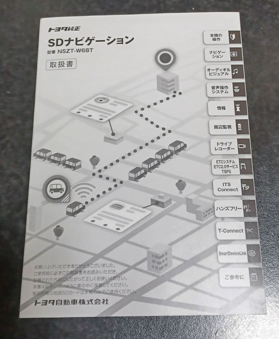 トヨタ純正 NSZT-W68T カーナビ 7インチ セキュリティロック解除済み