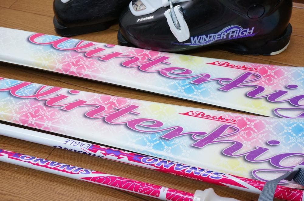 メンテ済 152cm 靴25.5cm KAZAMA レディース スキーセット