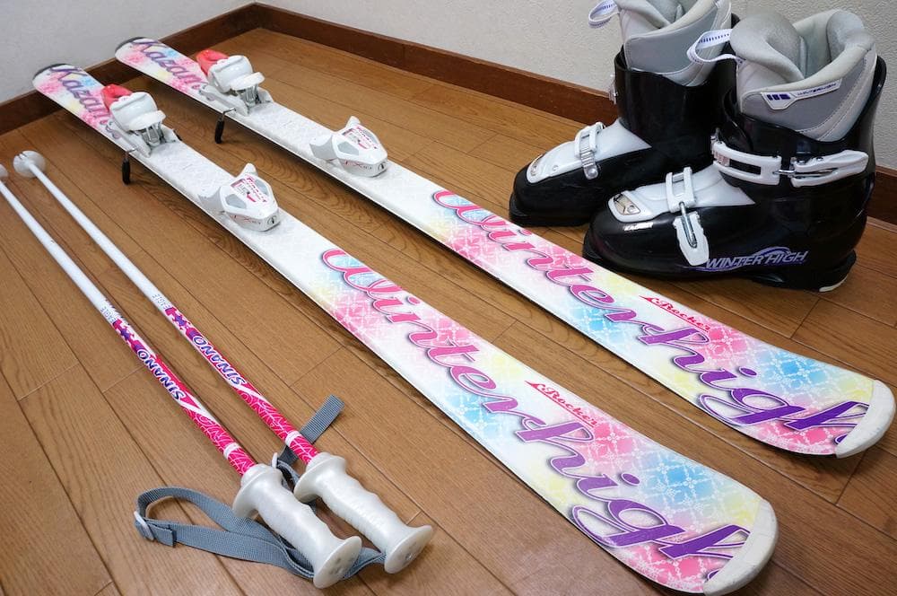 メンテ済 152cm 靴25.5cm KAZAMA レディース スキーセット
