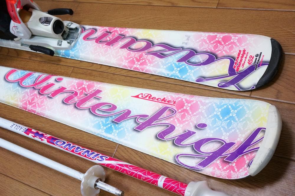 メンテ済 152cm 靴25.5cm KAZAMA レディース スキーセット