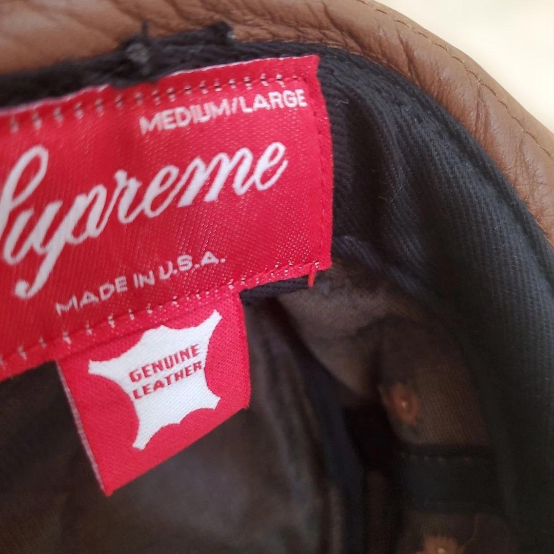 ⭐極美品ラージサイズ⭐Supreme ブラウンレザーバケットハット