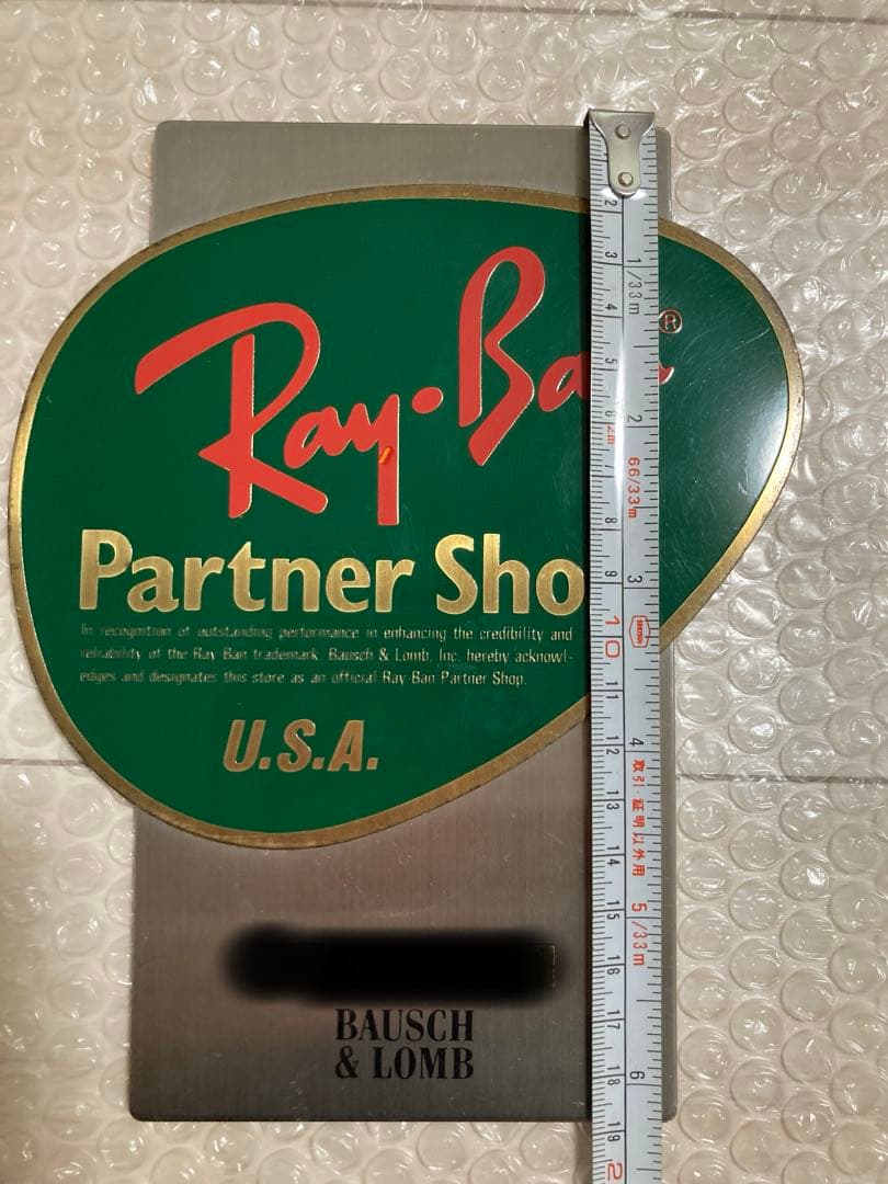 レイバン 当時物 ショップ プレート 看板