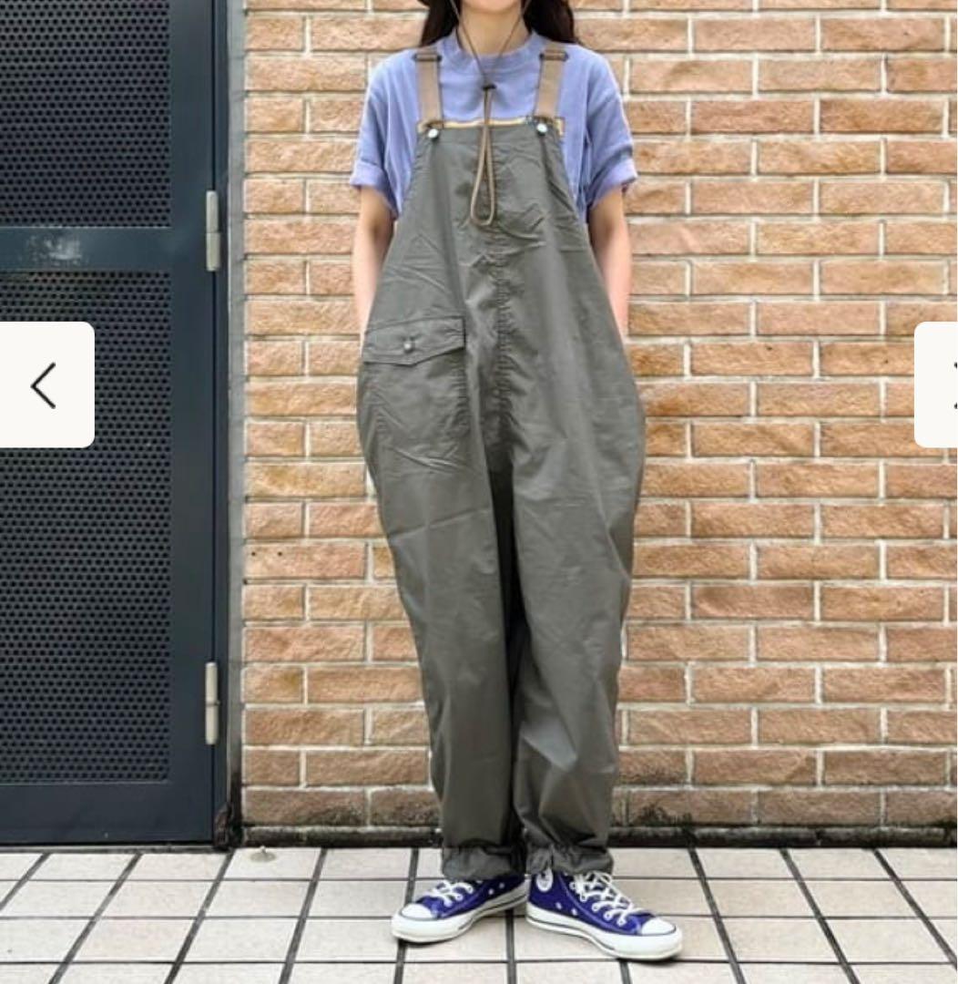 新品未使用BEAMSBOYサロペット O.SOLOTEX R/BIB オリーブ