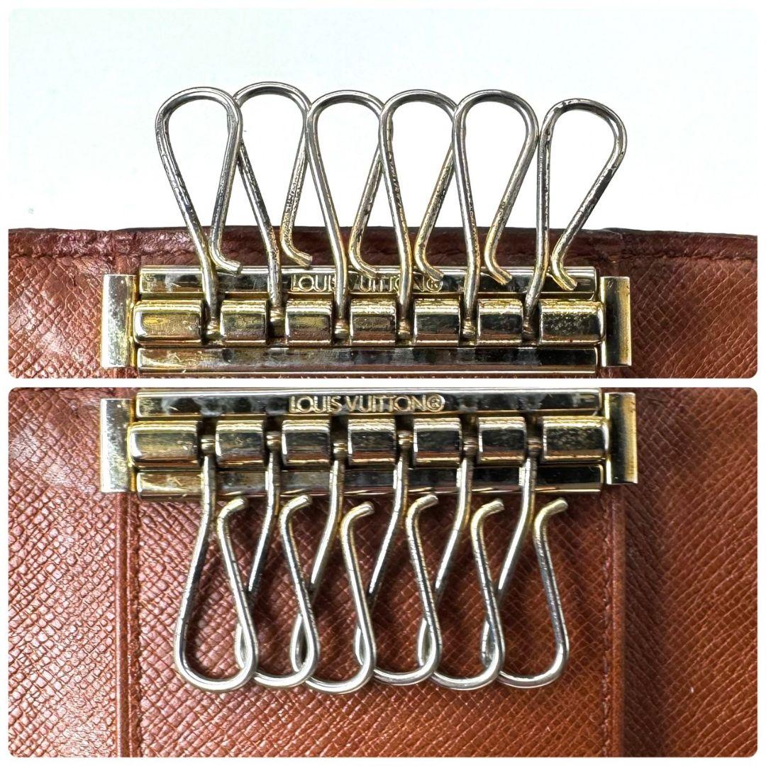 良品 ルイヴィトン モノグラム ミュルティクレ6 キーケース 鍵 6連 Key