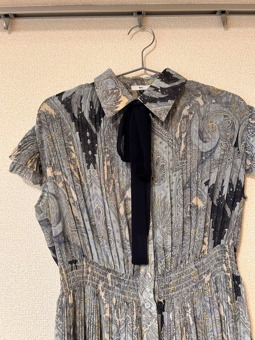 花柄プリーツワンピース 38サイズ