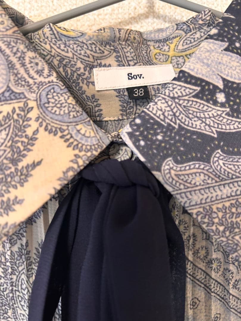 花柄プリーツワンピース 38サイズ