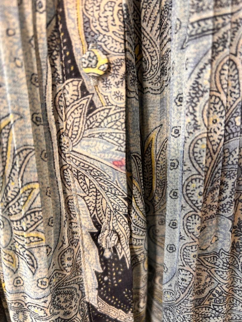 花柄プリーツワンピース 38サイズ