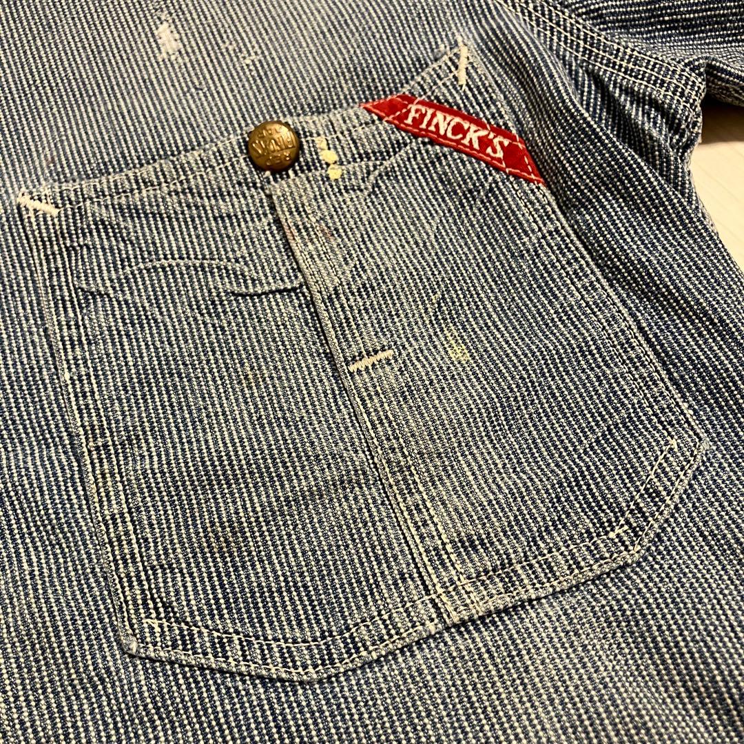 幻 レアピース ピンストライプ FINCK'S カバーオール 40's〜50's