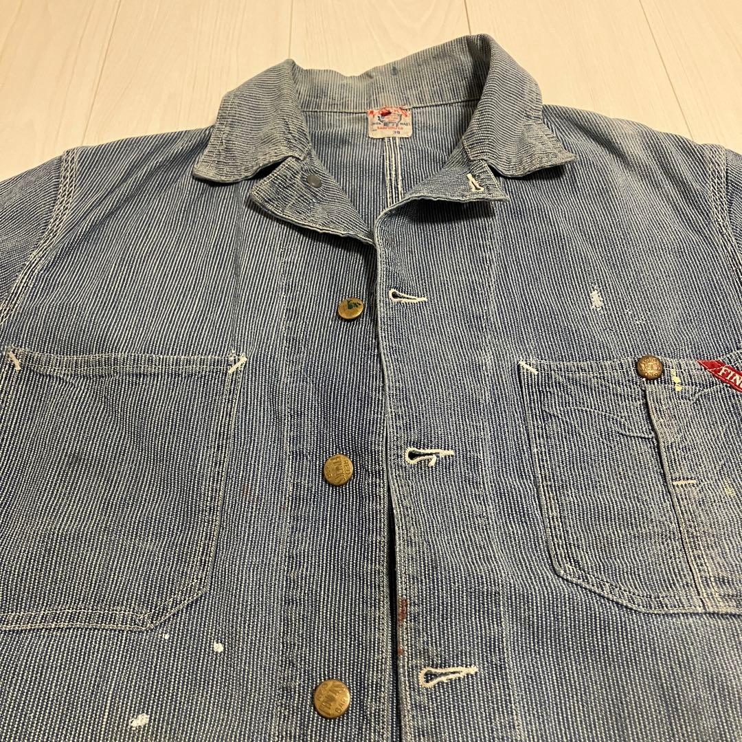 幻 レアピース ピンストライプ FINCK'S カバーオール 40's〜50's