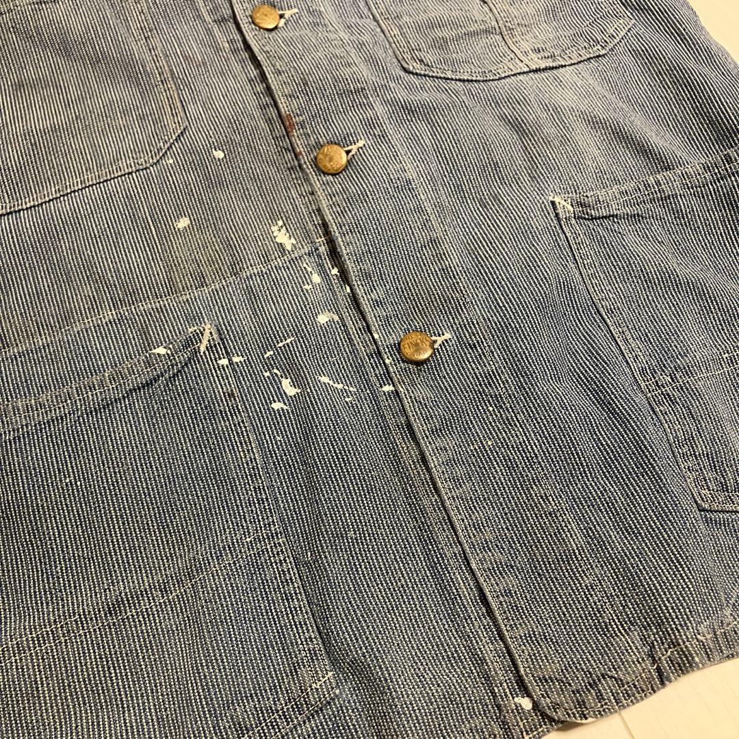 幻 レアピース ピンストライプ FINCK'S カバーオール 40's〜50's