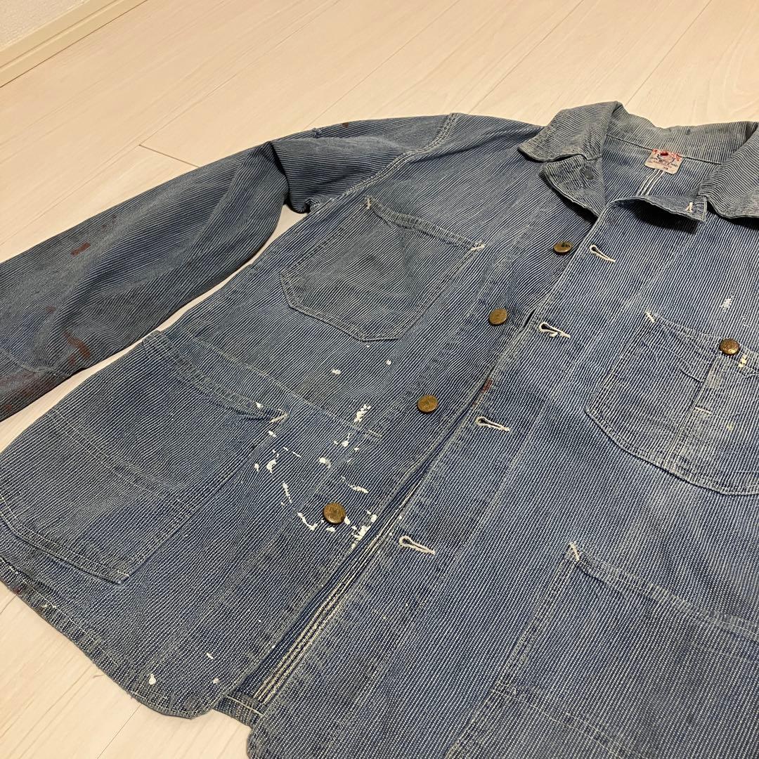 幻 レアピース ピンストライプ FINCK'S カバーオール 40's〜50's