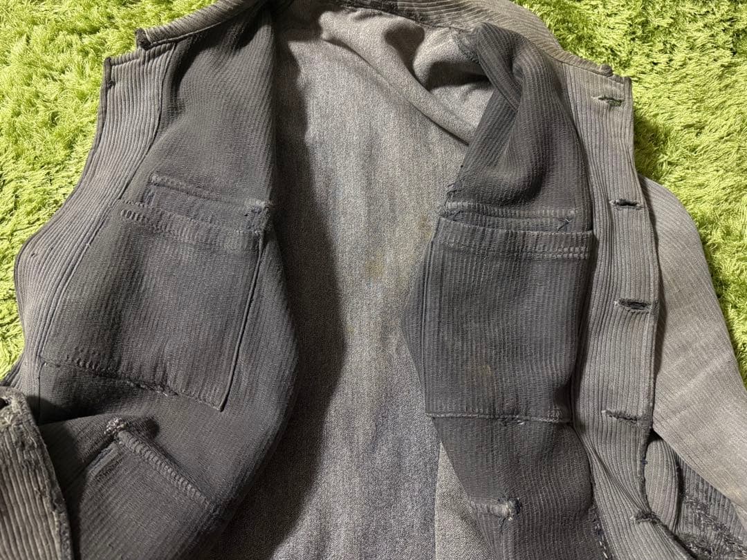 40s フレンチ ビンテージ　コットンピケ ハンティングジャケット フランス