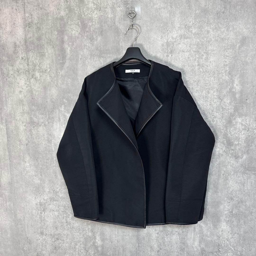 SHE TOKYO 日本製 ノーカラージャケット