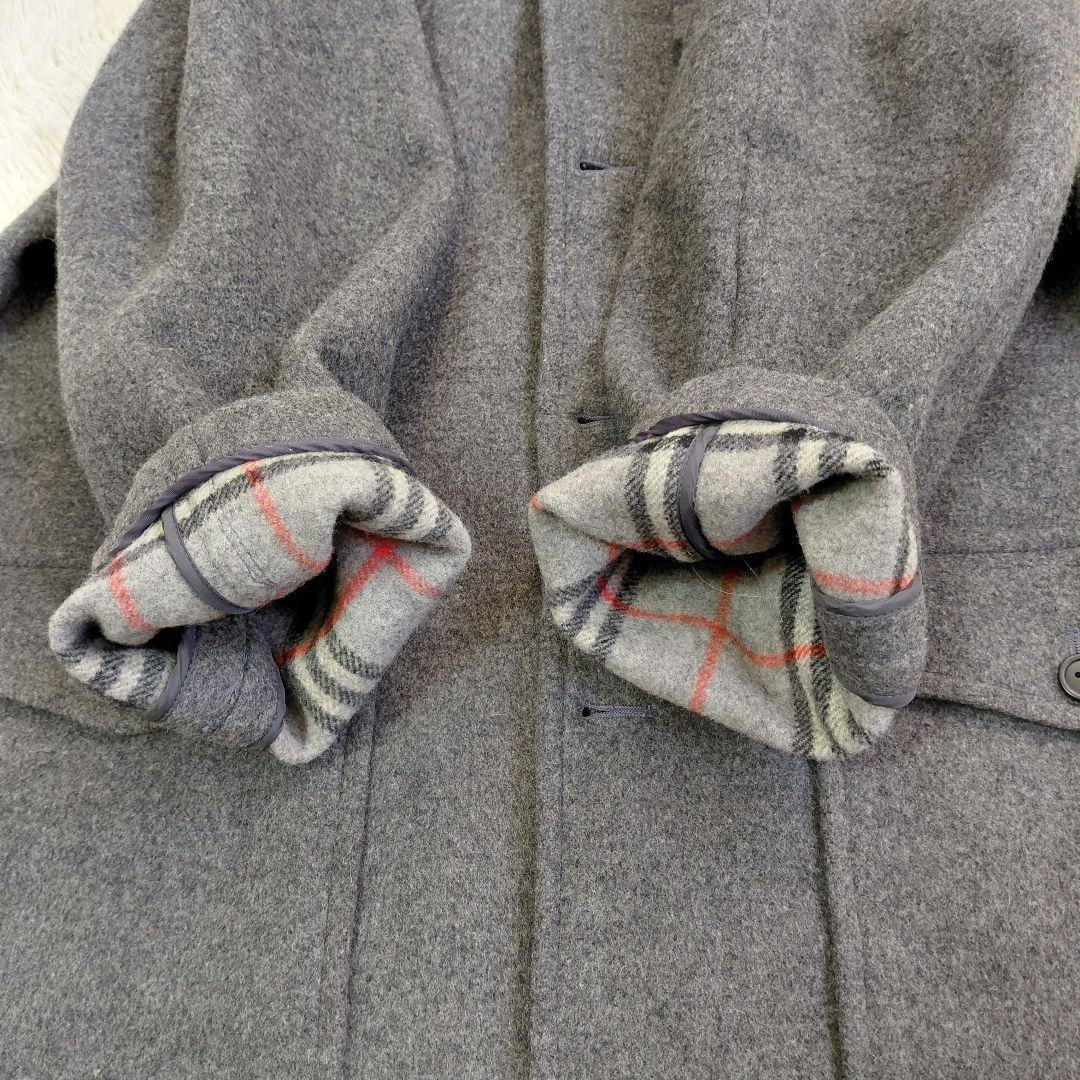 BURBERRY　ウールコート　ノバチェック　グレー　ホースロゴ　メンズ