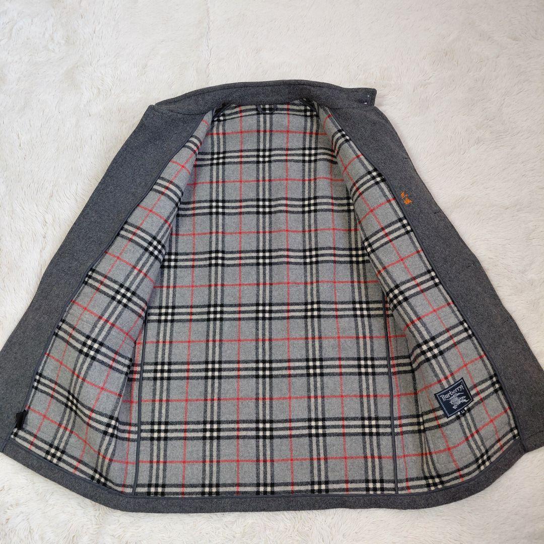 BURBERRY　ウールコート　ノバチェック　グレー　ホースロゴ　メンズ