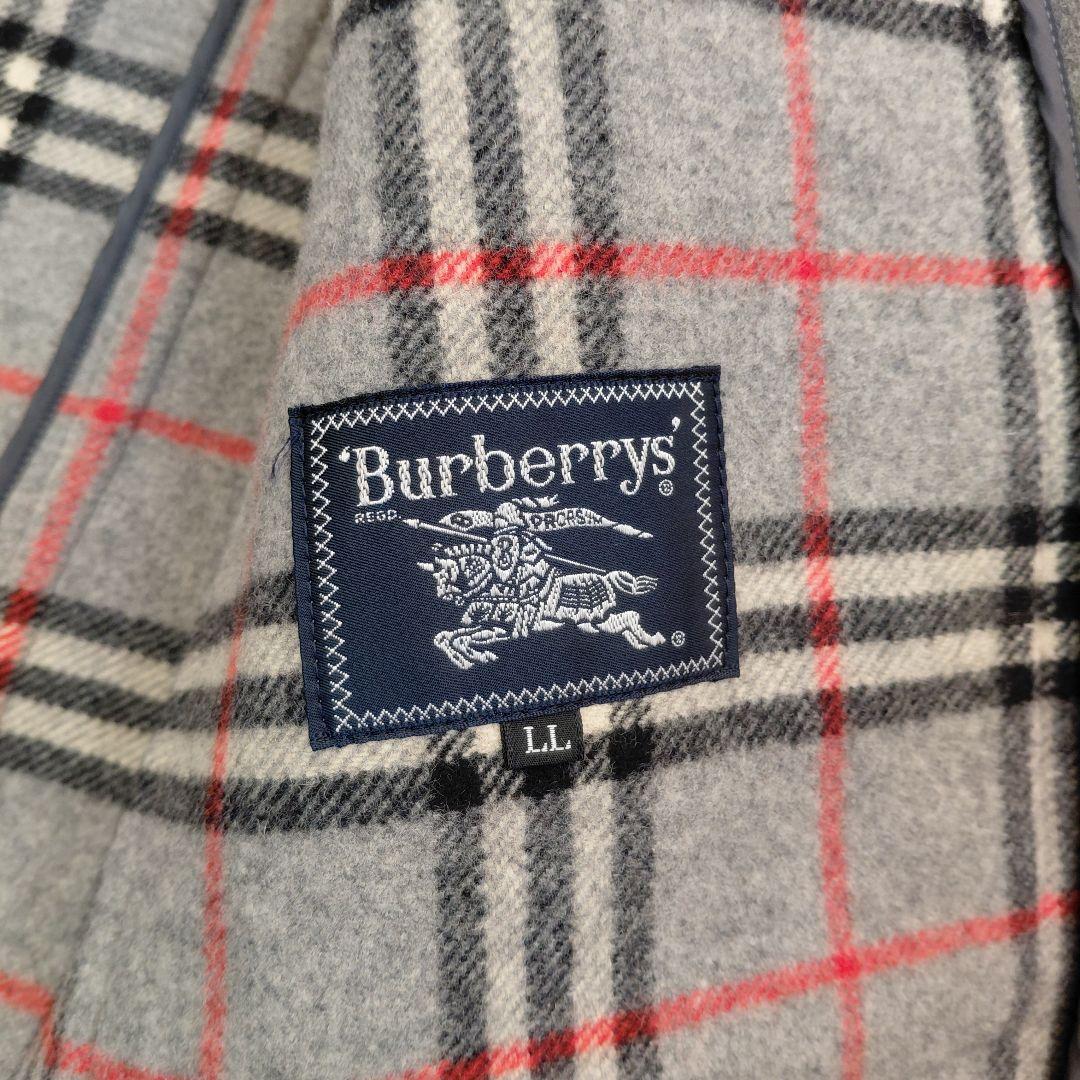 BURBERRY　ウールコート　ノバチェック　グレー　ホースロゴ　メンズ